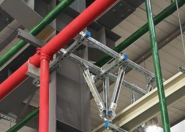 高陵该抗震支架的整体式支吊架结构协调性好